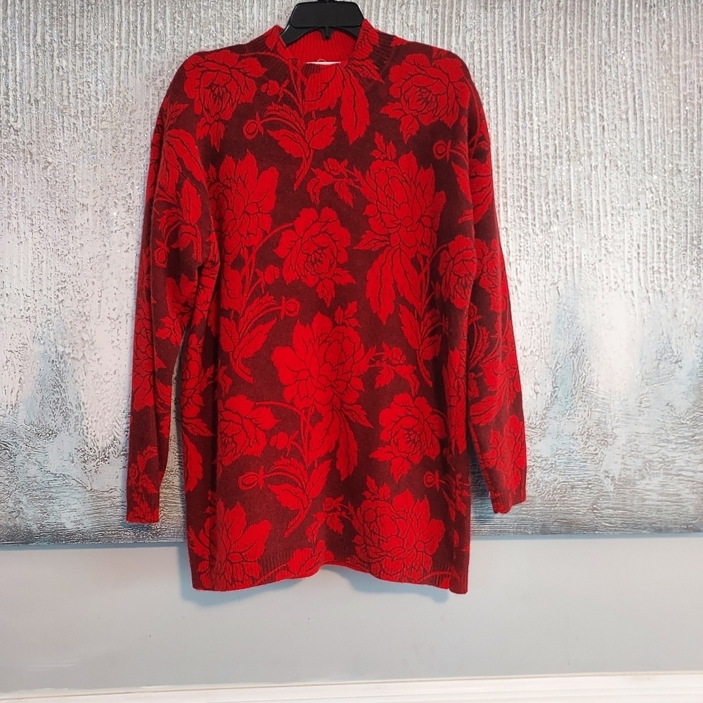 Rena Rowan for Saville Vintage Lambswool and Angora Blend Fabric Sweater Sz-L